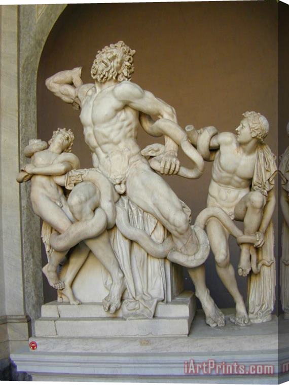 Polydoros of Rhodes Laocoon And His Sons [detail #1] Stretched Canvas Print / Canvas Art